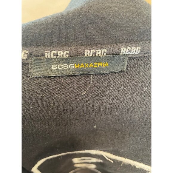 BCBGMaxazria Y2K Black Athletic Full Zip Jacket with Rhinestones - Picture 6 of 11